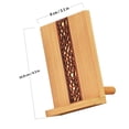 thumbnail image 2 of TEHAUX 1Pack Desktop Tablet Holder Wood Retro Style for All Users in Bedroom Use, 2 of 8
