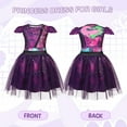 thumbnail image 5 of Benylion Princess Mal Costume for Girls Dress up Dragon Popular Musical Role Play Kids Fancy Party Tulle Outfit for 3-4 years, 5 of 6