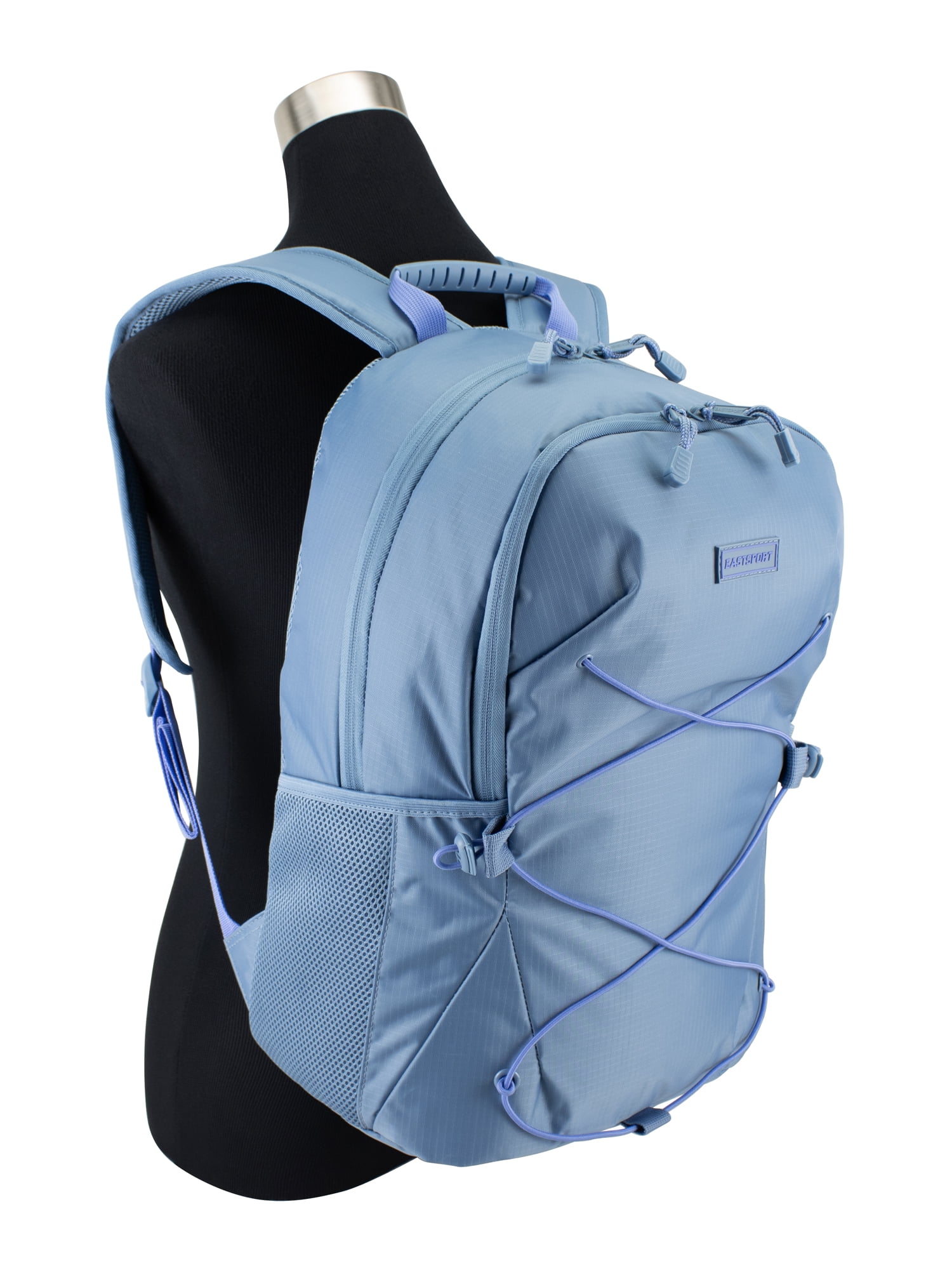 Eastsport Unisex Ascend Athleisure 18.5" Bungee Backpack, Blue Shadow