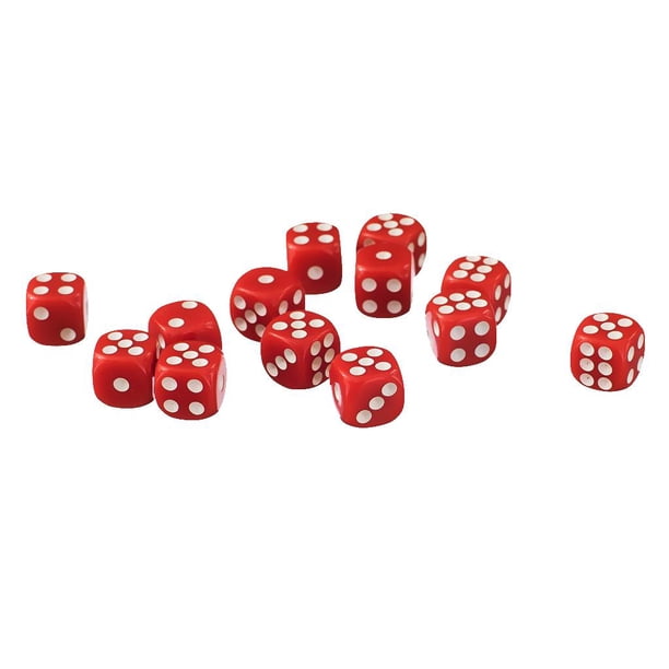 Juego de 50 dados poliédricos acrílicos para juegos de mesa de rol, color rojo