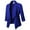 Blue, variant on Women's 3/4 Sleeve Blazer Slim Fit Casual Lightweight Office Blazer Suit Jacket Open Front Cardigan Jacket Fashion Comfy Draped Neck Ruched Work Purple Medium