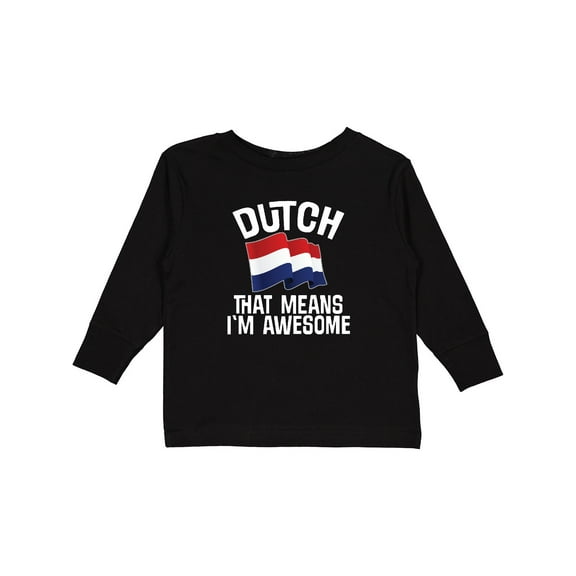 Inktastic Dutch Gift Pride Netherlands Flag Boys or Girls Long Sleeve Toddler T-Shirt