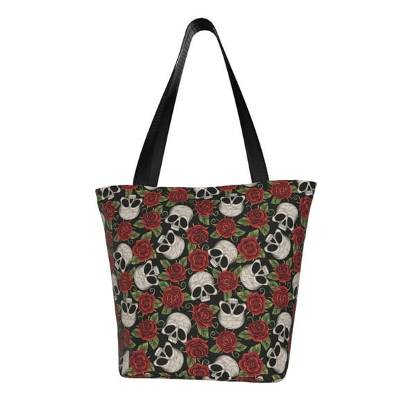 Easygdp Red Rose Skull Shoulder Bags for Women,Crossbody Bags Shoulder Purse Handbag for Women