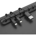 thumbnail image 1 of Cable Clip,Cord Management Organizer, Silicone Adhesive Hooks, Wire Cord Holder for Power Cords and Charging Accessory Cables, Mouse Cable, PC, Office and Home (7, 5 and 3 Slots), 1 of 6