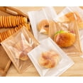 thumbnail image 7 of 100Pcs Heat-Sealable Bakery Bags with Window for Cookies Packaging, Happon 7.5 x 7.1 Inches Kraft Paper Donut Bags, Grease-Resistant Sandwich Bags Treat bags for Packaging Baked Goods Cookie Bread, 7 of 7