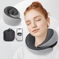 thumbnail image 4 of Travel Pillow, Travel  Pillow for Airplanes ,  Pure Memory  Travel Pillow, Sleeping Essentials for Long Flight 360?  Support  Comfort and Breathability, 4 of 6