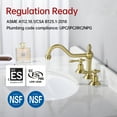 thumbnail image 3 of sumerain 3 Hole Bathroom Sink Faucet Brushed Gold, 8 Inch Widespread Bathroom Lavatory Faucet Two Handle, 3 of 11