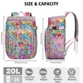 thumbnail image 5 of Bloom Print Insulated Cooler Backpack - 20L High Capacity, Keeps Contents Cold/Hot for 20 Hours, 5 of 5