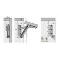 thumbnail image 4 of 2pcs 80 Degree Metal Sprung Hinges Cabinet Door Lift Up Stay Flap Top Support, 4 of 9