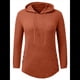 thumbnail image 1 of Sudadera con Capucha de Punto Acanalado Suave para Mujer, Suéter de Larga, Sudadera Ligera y Acogedora para Otoño. Café L, 1 of 6