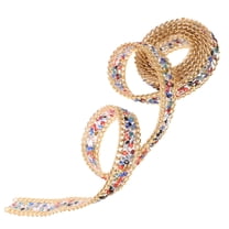 WHAMVOX 1 Roll Rhinestone Tape Multi-Colored 35.4x0.6x0.1in for Home Decoration