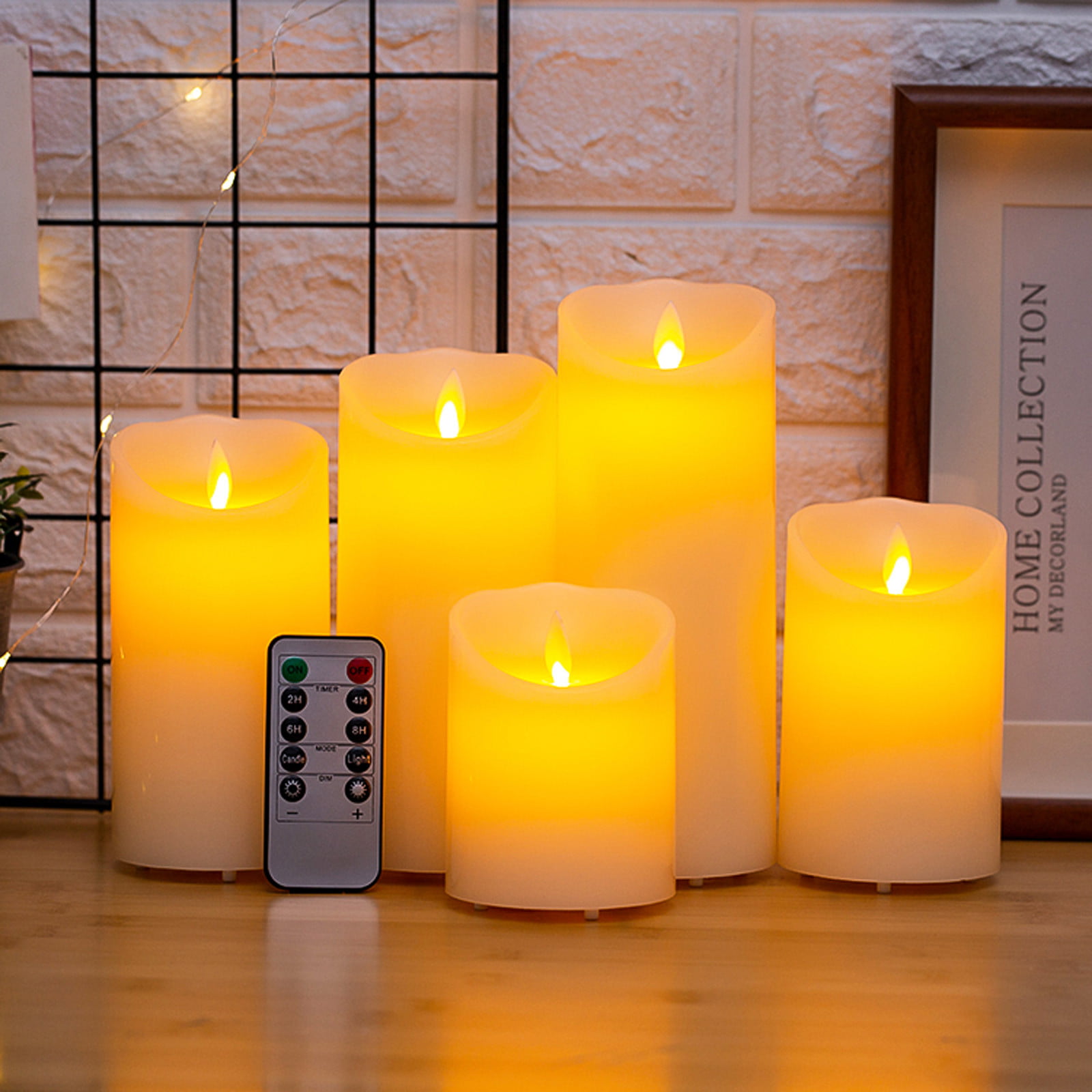 10 x 7.5CM Flameless Votive Candles Flickering LED Tea Light W/ Remote Control 