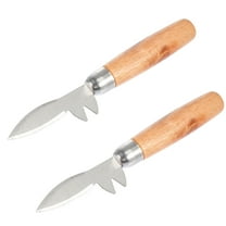 PBPBOX 2Pcs Oyster Shucker with Wood Handle Stainless Steel Seafood Opener for Home Use
