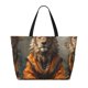 thumbnail image 2 of Fotbe Jungle Meditating Lion Bolsa de Viaje para Playa - Resistente al Agua, Bolsa Tote de Gran Capacidad y Ligera con 7 Bolsillos para Mujeres y Hombres, 2 of 7