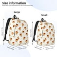 thumbnail image 2 of Rateoe Funny Corgi Pattern Durable Canvas Backpack for Men & Women – Stylish & Lightweight – Adjustable Straps, Multiple Pockets – Fits 15-17 Inch LaptopsMedium, 2 of 5