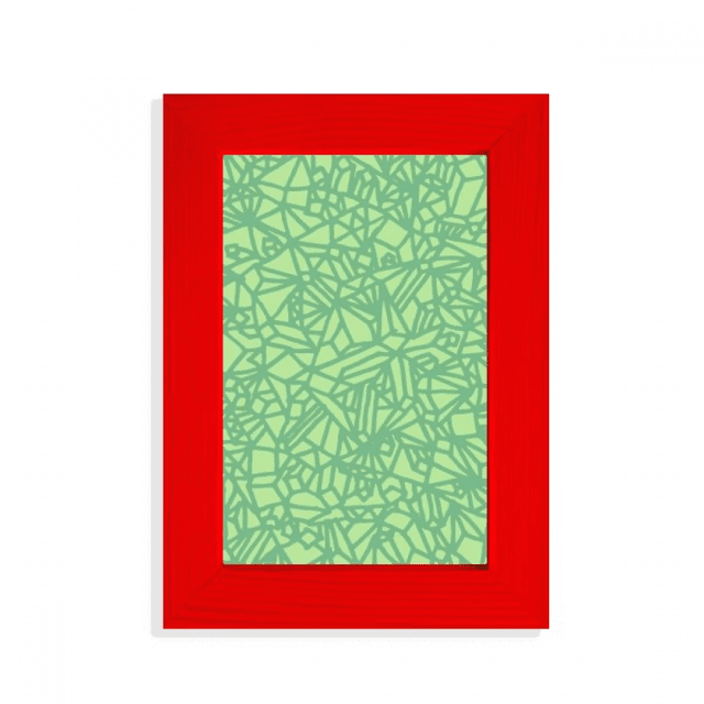 Motifs Verts Entrelacés Lignes Image Affichage Art Cadre Photo Rouge