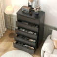 thumbnail image 4 of Frmobepts 5 Drawer Black Dresser, Modern Storage Cabinet for Bedroom, Chest of Drawers Wood Organizer for Living Room, 4 of 7