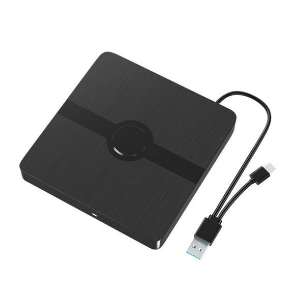 USB and Type C 2 Interfaces Portable DVD Burners Drive, Fast Speed Data Transfer External Optical Drive for Desktop