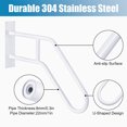 thumbnail image 3 of Exterior Steps Outdoor Handrails, Wall Mount Alloy Steel 1-3 Steps Outdoor Handrails Grab Bars Rusts Resistant Safe  for Porch for Elderly Black,White, 3 of 7