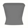 thumbnail image 5 of LNWUY Women's Strapless Tube Tops Solid Color Basic Bandeau Crop Sleeveless Backless Casual Sexy Going Out Tops Gray S, 5 of 8