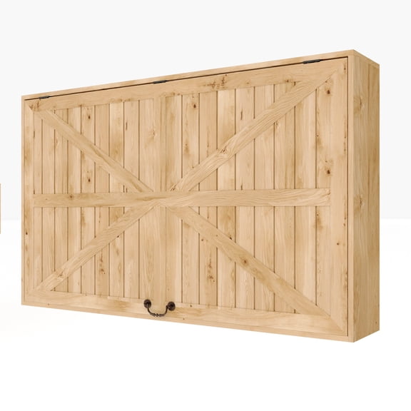 Kselythan Outdoor TV Enclosure (Fits 44-55" TVs),Outdoor TV Hard Cover,Wood Weatherproof TV Cover With 4D Adjustable Mount & Fold-Up Door,Includes Dust Cover & Sturdy Handle For Outside Flat Screen