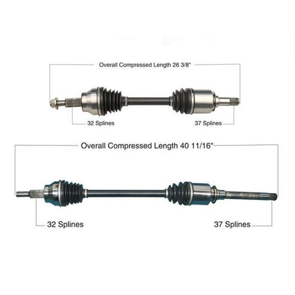 Front Left & Right CV Shaft Axles New Fits For 11-17 Durango 4 Wheel Drive