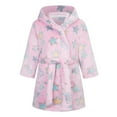 thumbnail image 5 of KAUOD Youth Plush Robe Cute Dinosaur Print Short Hoodie Bathrobe with Belt Boys Girls Fuzzy Thick Warm L𝐨unge Nightgowns, 5 of 5