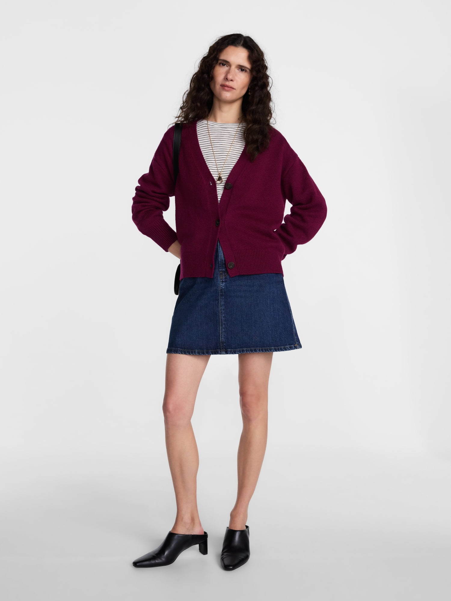 Scenario Women's Button Front Lightweight Cardigan, Sizes XS-XXXL