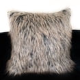thumbnail image 2 of Plutus Gray Foxy Brown Gray Animal Faux Fur Luxury Throw Pillow-Size:26" x 26", 2 of 3