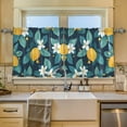 thumbnail image 2 of Yayeee Kitchen Curtains Set of 2 Light Filtering 57"x24" Over Sink Window Panels, Lemon Leaves, 2 of 7