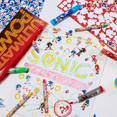 thumbnail image 2 of Sonic the Hedgehog Kids Coloring Art Set with Pencil Case Markers Crayons and Stickers 30 Pieces, 2 of 9