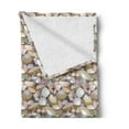 thumbnail image 2 of Snail Soft Flannel Fleece Throw Blanket, Colorful Sea Shells Tropical Aquamarine Exotic Coral Scallop Summer Souvenir Theme, Cozy Plush for Indoor and Outdoor Use, 50" x 70", Multicolor, by Ambesonne, 2 of 5