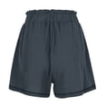 thumbnail image 6 of WAYUTE Shorts for Women Fashion Spring and Fall Solid Color High Waist Pocket Wide Leg Cargo Shorts Casual Loose Fit Summer Dailywear, 6 of 7