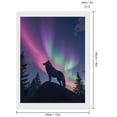 thumbnail image 2 of Diamond Art Kits for Adults, Northern Lights Wolf Silhouette 5D Diamond Painting Kits for Adults Beginners, DIY Full Drill Diamond Painting, Gem Art and Crafts 12x16, 2 of 7