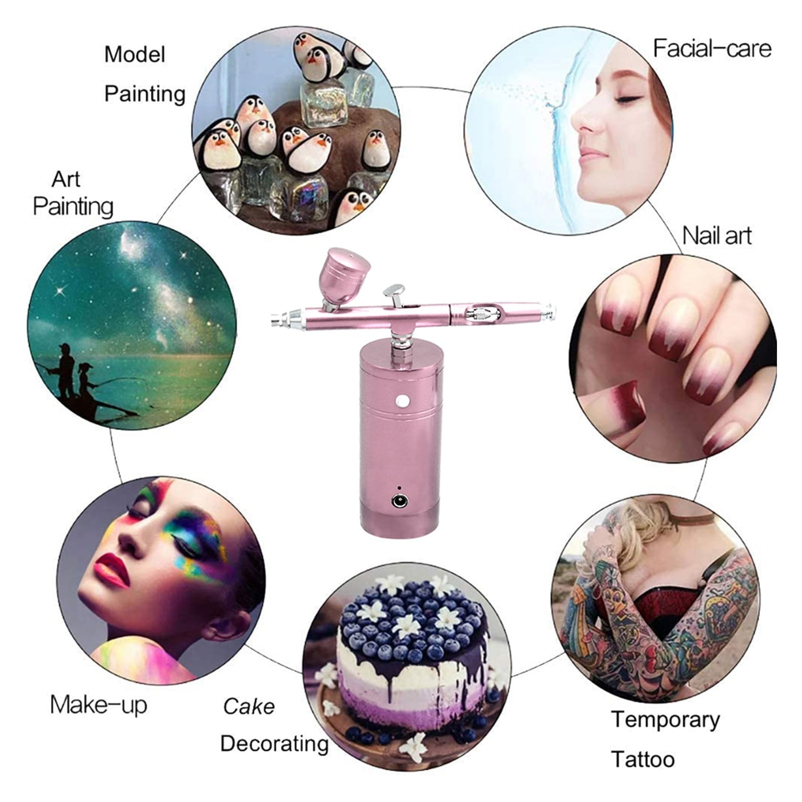 Airbrush Portable Dual Action Handheld Airbrush Gun Accessories 0.3mm Nozzle For Makeup Tattoo Painting Moisturizing ,Versatile applications