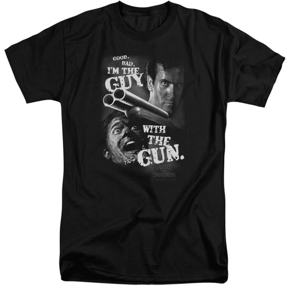 Army Of Darkness Guy With The Gun Adult Tall T-Shirt Black