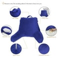 thumbnail image 6 of Nestl Reading Pillow, Medium Bed Rest Pillow with Arms for Kids Teens & Adults – Premium Shredded Memory Foam TV Pillow - Royal Blue, 6 of 9