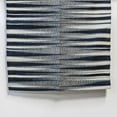 thumbnail image 1 of Set of 2 Black And Beige Wavy Striped Woven Rug, 1 of 2