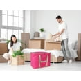 thumbnail image 6 of Unique Bargains 1 Pack Clothes Storage Bags Moving Bags Rose Red 24*20*16in, 6 of 7