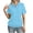 Light Blue, variant on BXJX Womens Cotton Polo Shirts, Short Sleeves Collared V-Neck Casual Summer Tops Purple Size L