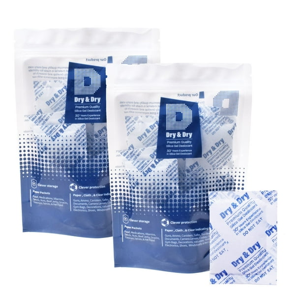 10 Gram [100 Packs] "Dry & Dry" Premium Silica Gel Packets Desiccant