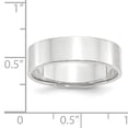 thumbnail image 3 of 14K White Gold 6mm Light Weight Flat Band Ring Size 6, 3 of 7
