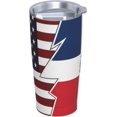 Torn Style American And The Dominican Republic Flags Cup 20oz Stainless