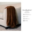 thumbnail image 3 of Brooklyn Jax Solid Plush Fleece King Blanket, Brown color, 3 of 7