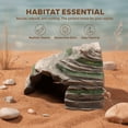 thumbnail image 4 of Reptile Hideout Cave with Basking Platform, 6.6 x 6.4 x 4.1 in Natural Resin Aquarium Decoration, Climbing Ramp, Safe Haven for Small Animals, Lizard, Spider, Turtle Habitat Decor, 4 of 8