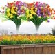 thumbnail image 1 of 10 paquetes de flores artificiales para exteriores, arbustos resistentes a los rayos UV, plantas, Gypsophila verde de plástico falso para interiores y exteriores Feliz Sencillez, 1 of 3