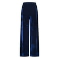 thumbnail image 6 of Velvet Pants Women 2026 Fall Winter Elastic Waist Drawstring Wide Straight Leg Casual Loose Dressy Pants with Pockets, 6 of 6