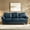 Navy, variant on 3 Seater Faux Leather Sofa Upholstered Couch with Nailhead Trim Rolled Armrest for Living Room Brown