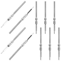 NICERIO 10pcs Watch Repairing Tool Silver Mechanical Watch Crown Replacement Set