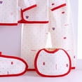 thumbnail image 5 of Povozer Toddler Girls Clothes Baby Girl Outfit,Newborn Baby Clothes Pure Cotton Underwear Newborn Baby Seven Piece Set,Size 0-3 Months,Red, 5 of 6